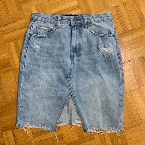 Neon Blonde Strutt Denim Mini Skirt Clearwater Size 25